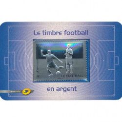 Timbre autoadhésif de France N°430 - Football argent.