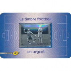 Timbre autoadhésif de France N°430 - Football argent.