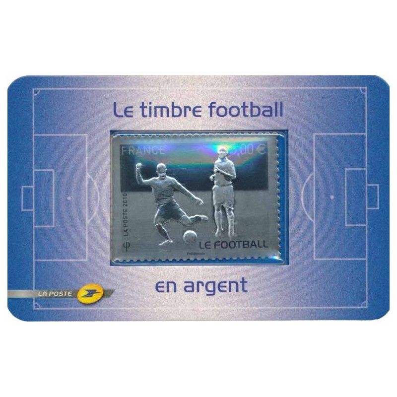 Timbre autoadhésif de France N°430 - Football argent.