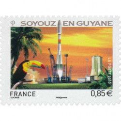 Timbre autoadhésif de France N°470 - Fusée Soyouz.