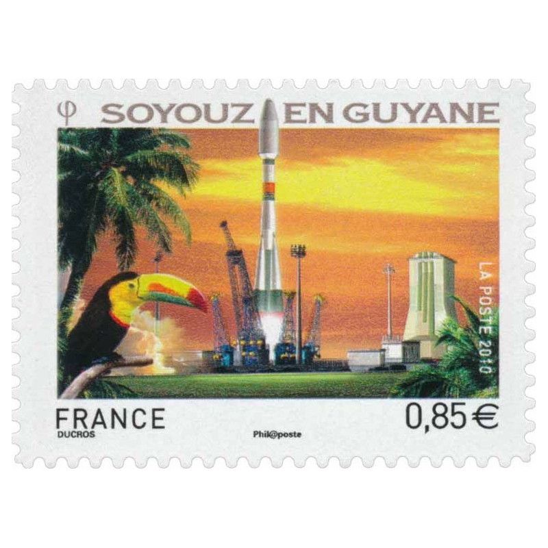 Timbre autoadhésif de France N°470 - Fusée Soyouz.