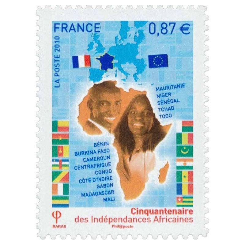 Timbre autoadhésif de France N°472 - Indépendances africaines.