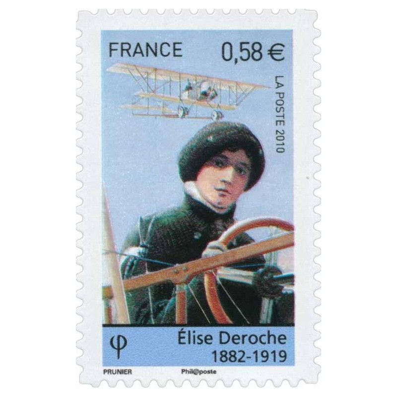 Timbre autoadhésif de France N°485 - Elise Deroche.