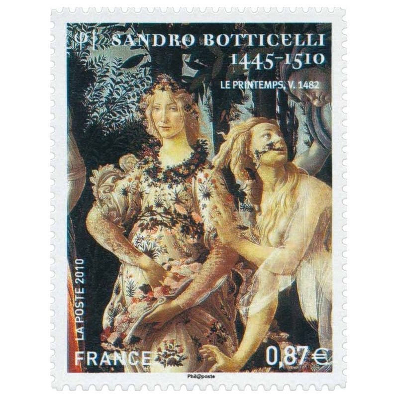 Timbre autoadhésif de France N°492 - Botticelli.