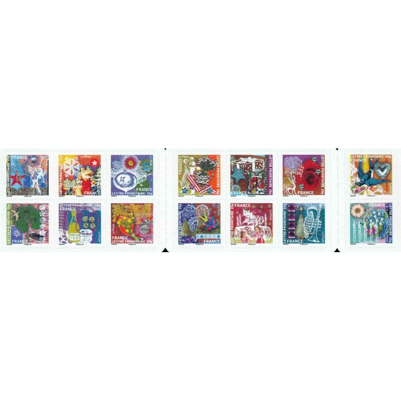 Timbres autoadhésifs de France N°493-506, Meilleurs vœux.