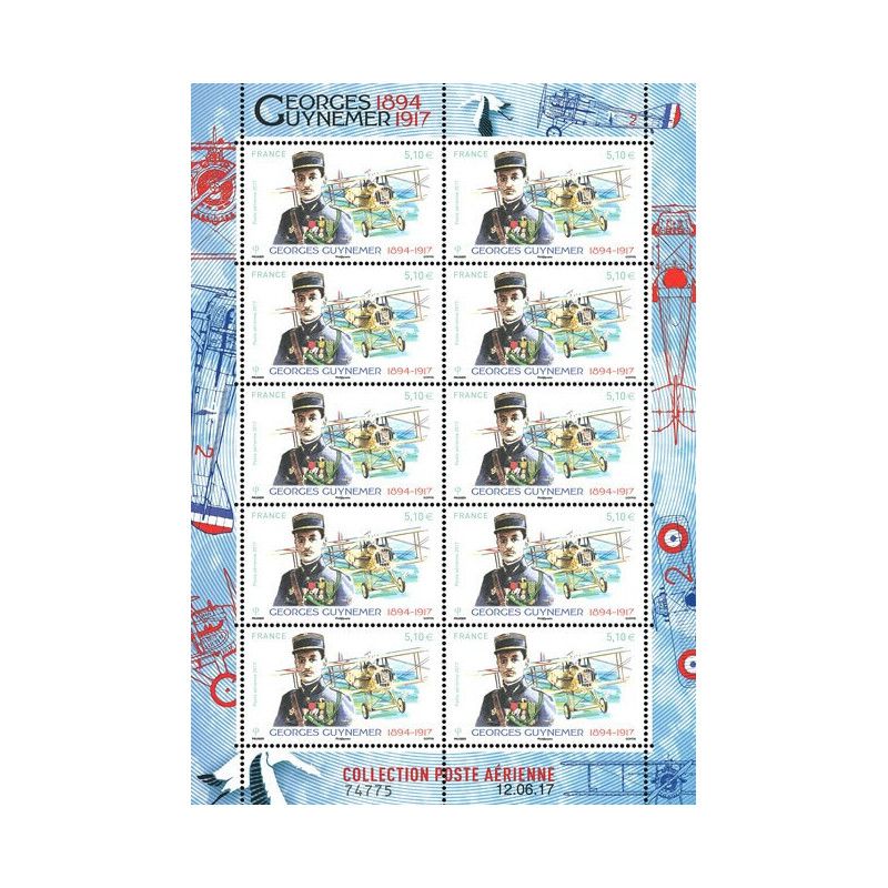 Feuillet 10 timbres poste aérienne Spad XIII neuf**.