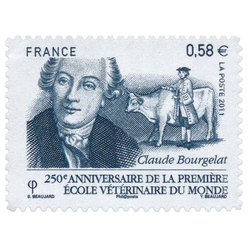 Timbre autoadhésif de France N°565 - Claude Bourgelat.