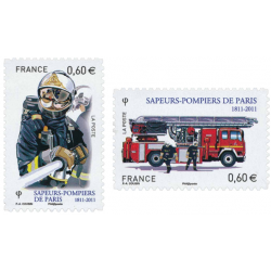 Timbres autoadhésifs de France N°601-602, Sapeurs-pompiers.