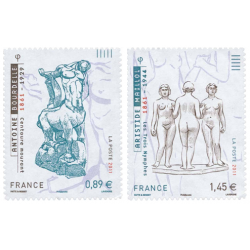 Timbres autoadhésifs de France N°633-634, Antoine Bourdelle.