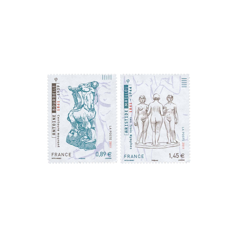 Timbres autoadhésifs de France N°633-634, Antoine Bourdelle.