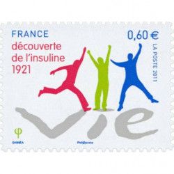 Timbre autoadhésif de France N°635 - L'insuline.