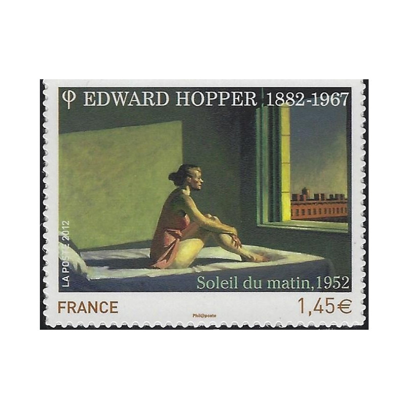 Timbre autoadhésif de France N°661A - Edward Hopper.