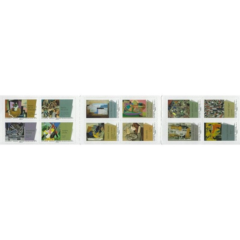 Timbres autoadhésifs de France N°699-710, Peintures du cubisme.