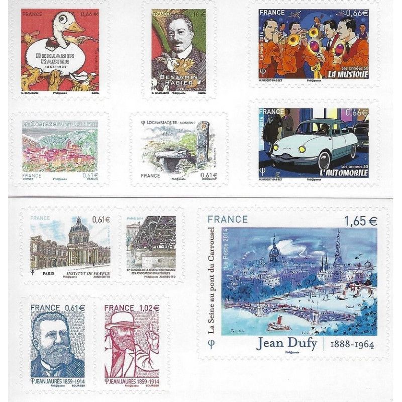 Timbres autoadhésifs de France N°1023-1032, Planète timbres.