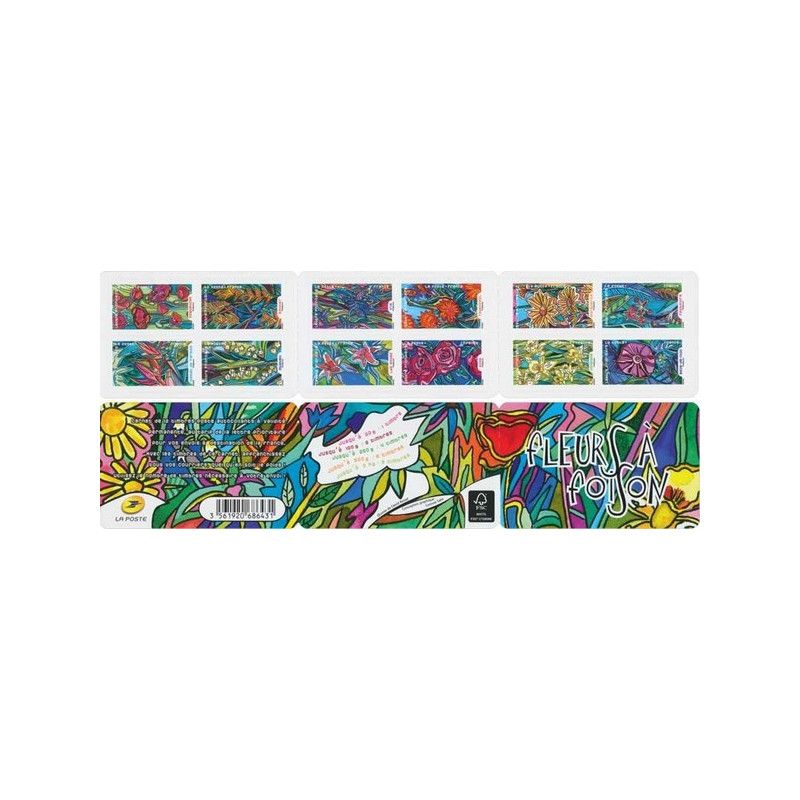 Timbres autoadhésifs de France N°1300-1311, Fleurs à foison.