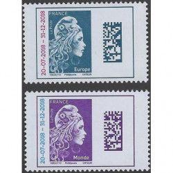 Timbres de France N° 5270-71 Marianne l'Engagée surchargé neuf**.