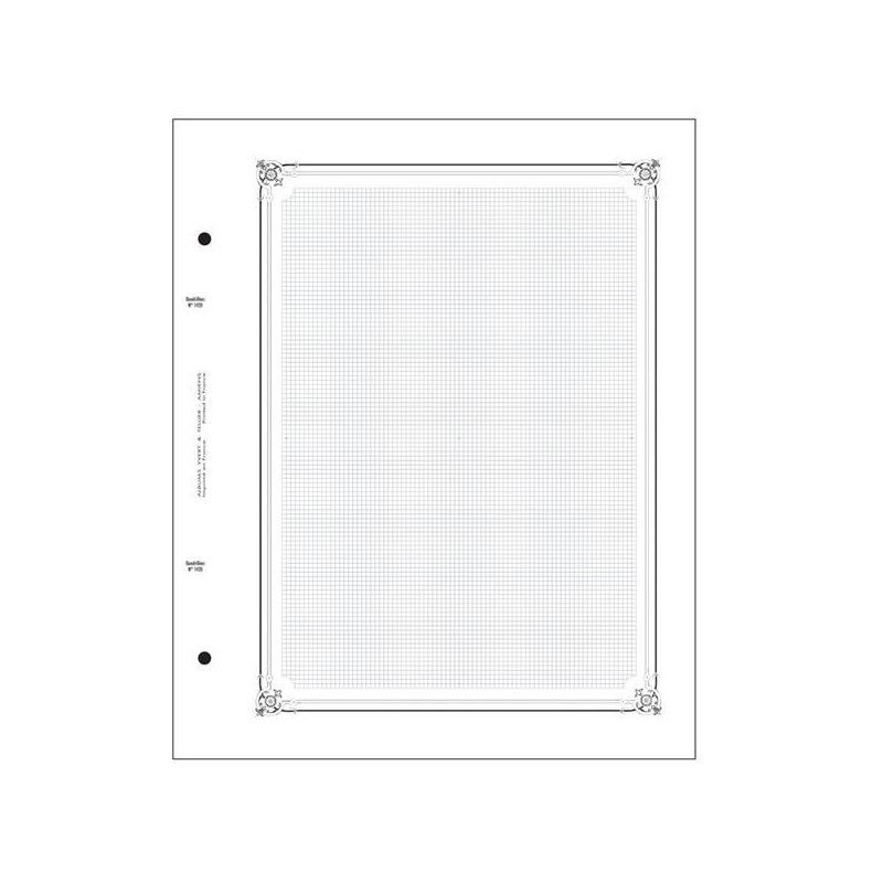Feuilles quadrillées sans onglet pour les reliures prestige Yvert.