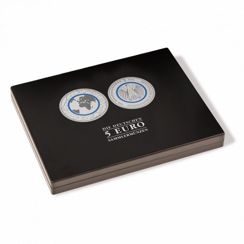 Coffret numismatique noir pour 30 pièces de 5 euros allemandes