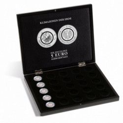 Coffret numismatique noir pour 5 euros allemandes "Zones climatique".