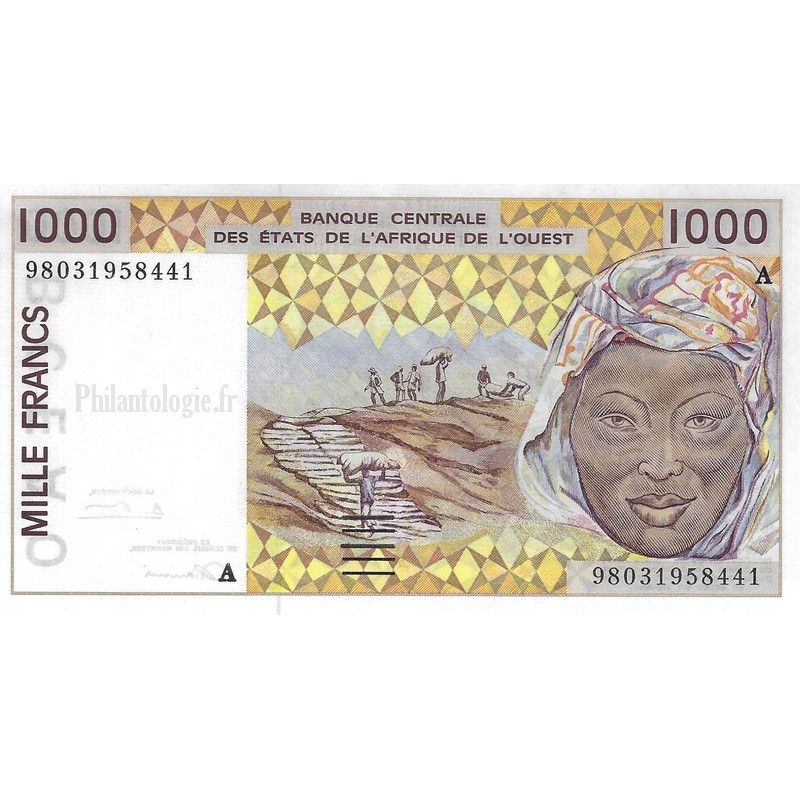 Afrique Occidentale 4 billets de banque neufs.