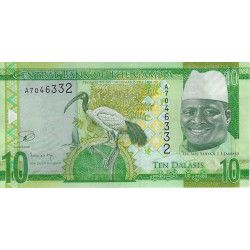 Gambie 5 billets de banque neufs.