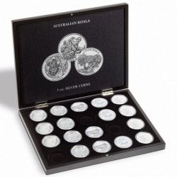 Coffret noir pour 20 pièces de 1 once argent Australian Koala.