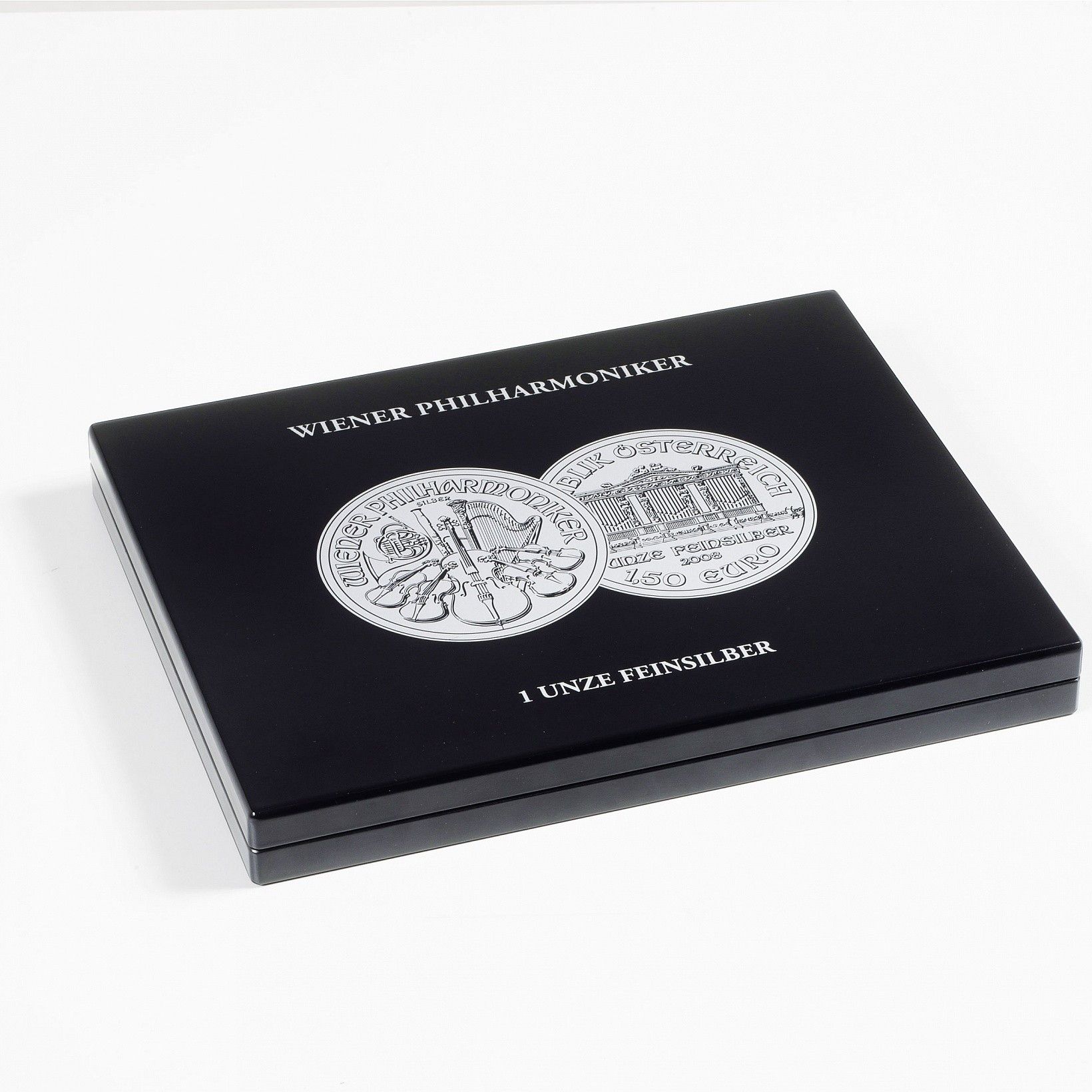 Leuchtturm Volterra Cassette à Monnaie Pour 20 Pièces 1 Once Argent Philharmonique De Vienne - Noir