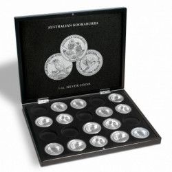 Coffret noir pour 20 pièces de 1 once argent "Kookaburra".
