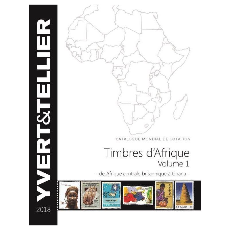 Catalogue Yvert de cotation timbres d'Afrique volume 1 - Afrique centrale à Ghana.
