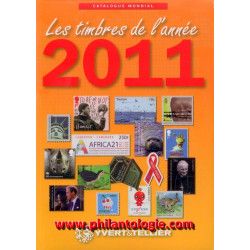 Catalogue Mondial des nouveautés de timbres 2011 en couleurs.