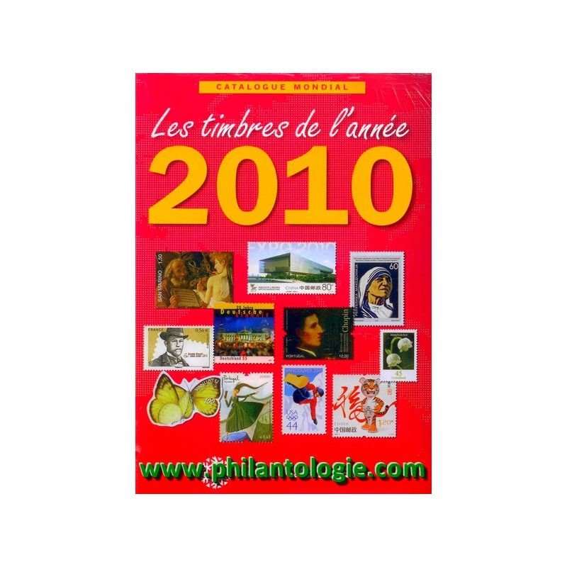 Catalogue Mondial des nouveautés de timbres 2010 en couleurs.