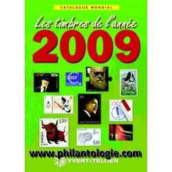 Catalogue Mondial des Nouveautés de timbres 2009 en couleurs.