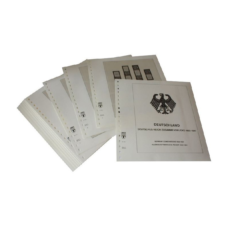 Feuilles préimprimées Lindner-T Timbres se tenant 1933-1941.