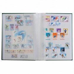 Classeur à bandes pour timbres 16 pages blanches, format A5.