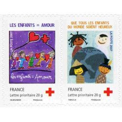 Timbres autoadhésifs de France N°145-146 Croix-Rouge.