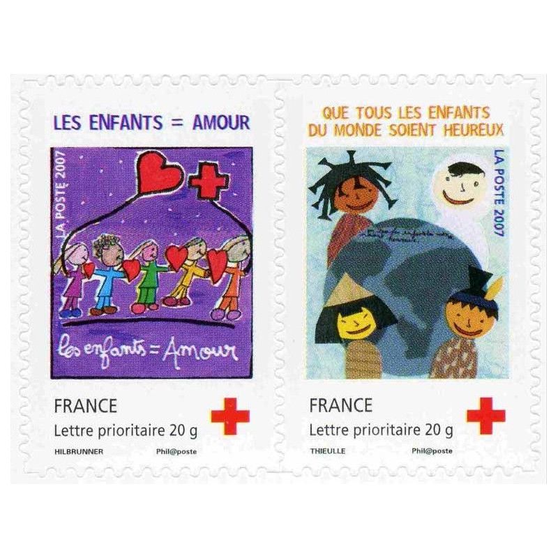 Timbres autoadhésifs de France N°145-146 Croix-Rouge.
