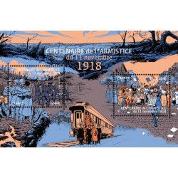 Feuillet de 2 timbres Centenaire de l'armistice N°F5284 neuf**.