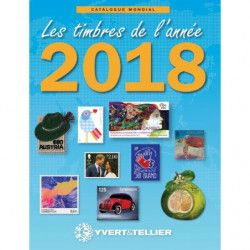 Catalogue Mondial des nouveautés de timbres 2018 en couleurs.