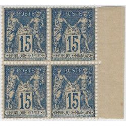 Sage timbre de France N°101 bloc de 4 Bdf neuf**.