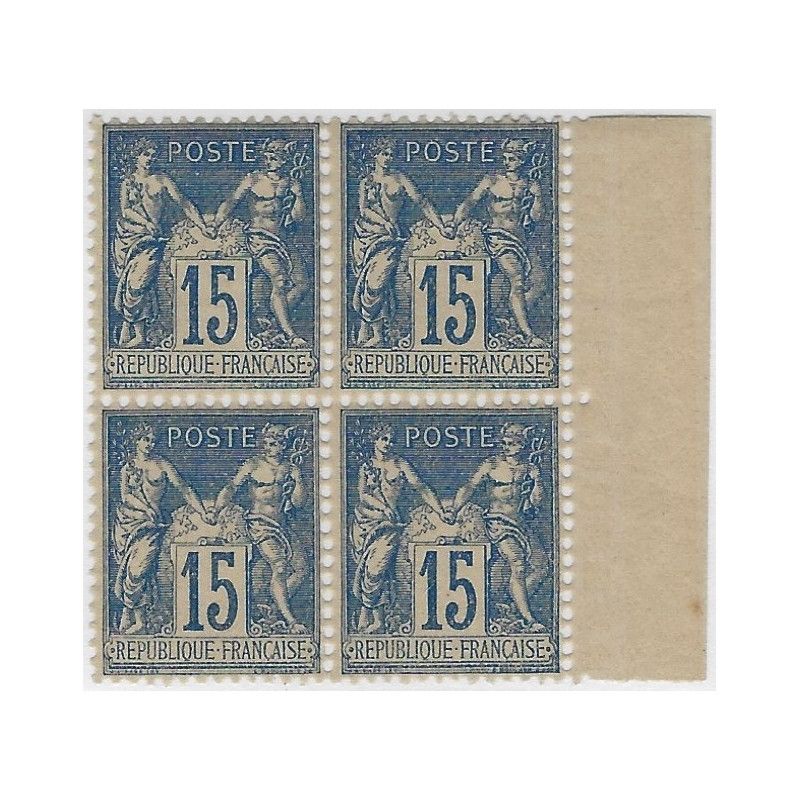 Sage timbre de France N°101 bloc de 4 Bdf neuf**.