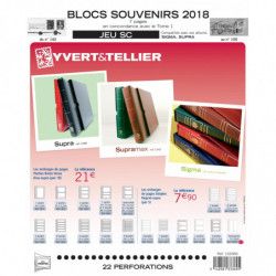 Jeux SC France blocs souvenirs 2018 avec pochettes de protection.