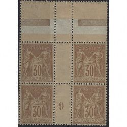 Sage timbre de France N°80 bloc de 4 avec millésime neuf**.