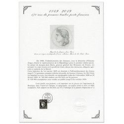 LA POSTE 1849-1999 France 150 Ans du Premier Timbre C/ÉR/ÈS Rouge /& Noir