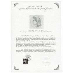 Coffret prestige Cérès noire - 170 ans du premier timbre-poste français.