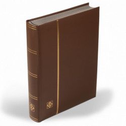 Classeur Leder cuir véritable 64 pages noires pour timbres.