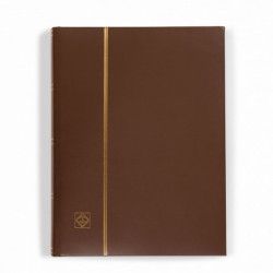 Classeur Leder cuir véritable 64 pages noires pour timbres.