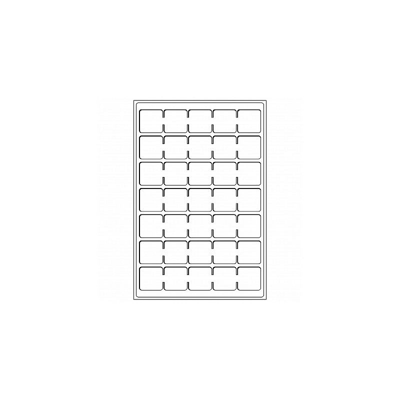 Plateaux numismatiques Leuchtturm format L pour 35 cases carrées.