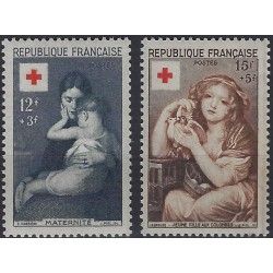 Croix-Rouge 1954 timbres de France N°1006-1007 série neuf**.
