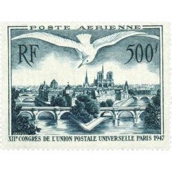 Timbre poste aérienne N°20 Pont de Paris neuf**.