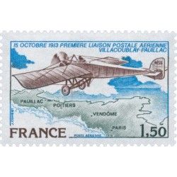 Timbre poste aérienne N°51 Monoplan Morane-Saulnier neuf**.